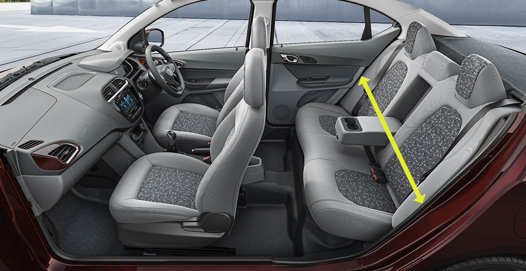 Wide and comfortable rear seat